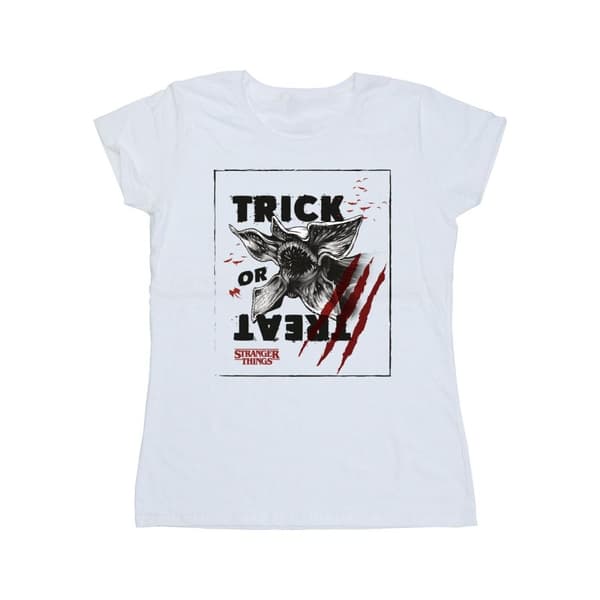 Netflix Dam/Tjej Stranger Things Trick Or Treat Slash T-shirt i bomull
