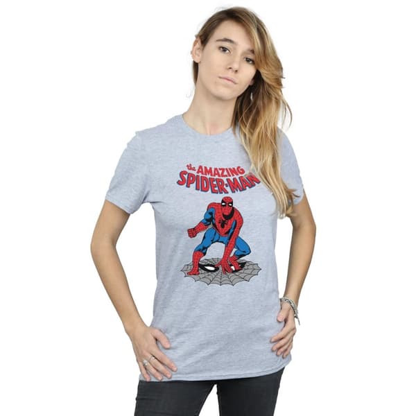 Marvel Womens/Ladies The Amazing Spider-Man Cotton Boyfriend T-Shirt