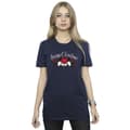 Pikkukuva 2 / 4: Disney Womens/Ladies Minnie Mouse Christmas Holly Cotton Boyfriend T-Shirt