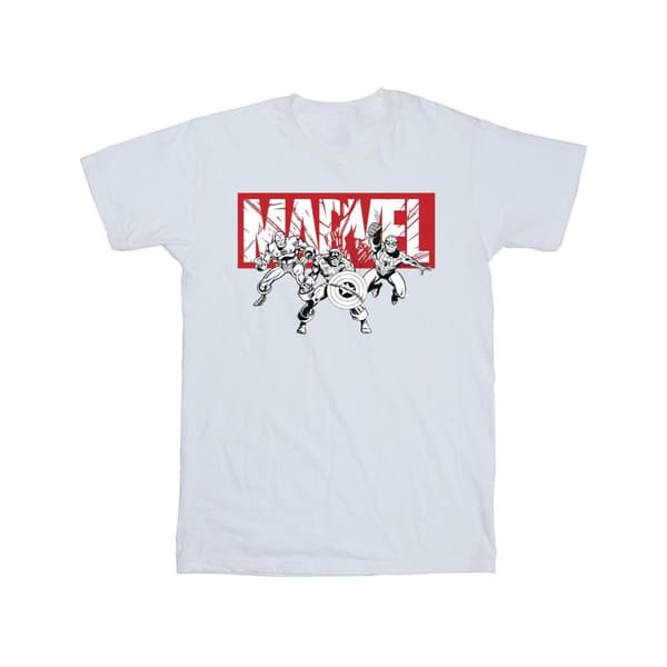 Marvel Girls Comics Hero Group T-shirt i bomull