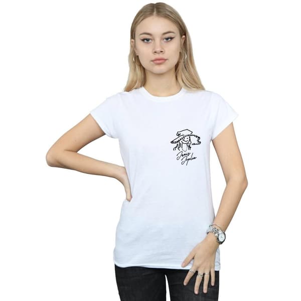 Janis Joplin Womens/Ladies Outline Sketched Cotton T-Shirt