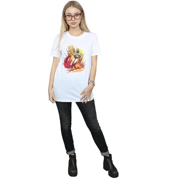 Star Wars Womens/Ladies Boba Fett Rocket Powered Cotton Boyfriend T-Shirt