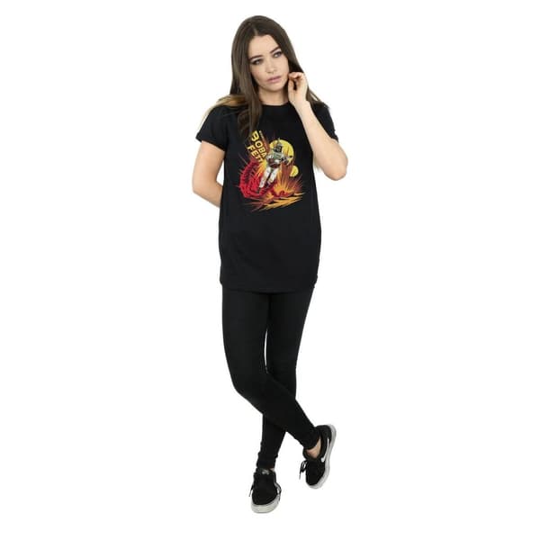 Star Wars Womens/Ladies Boba Fett Rocket Powered Cotton Boyfriend T-Shirt