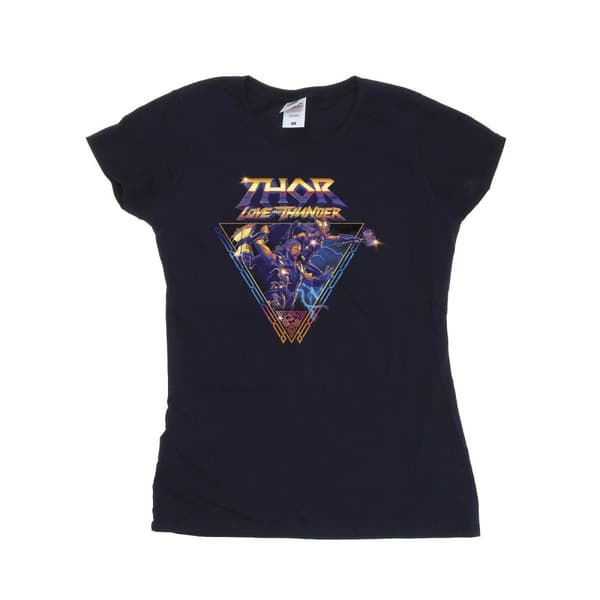 Marvel Dam/Tjej - Thor Love And Thunder - Triangel-logotyp i bomull - T-shirt