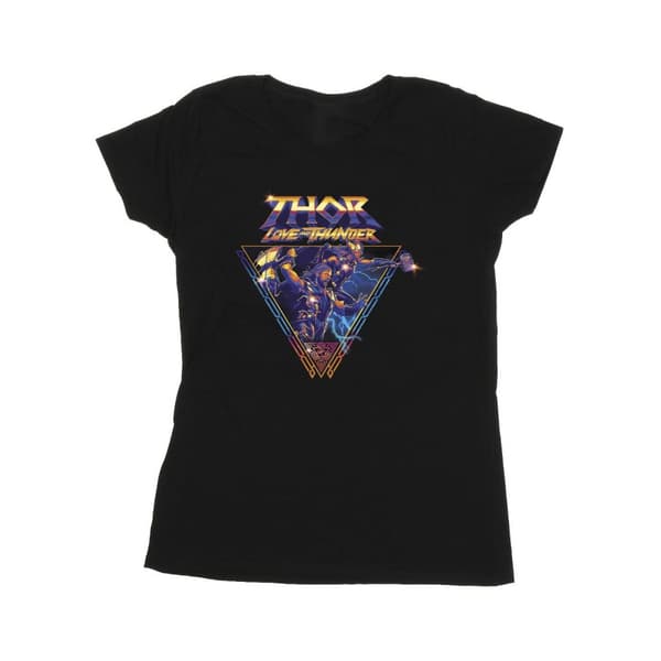 Marvel Dam/Tjej - Thor Love And Thunder - Triangel-logotyp i bomull - T-shirt