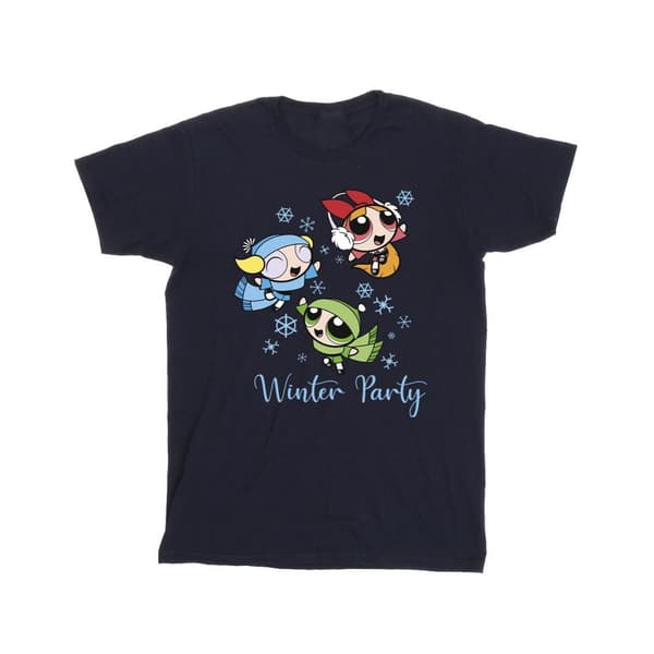 The Powerpuff Girls Girls Girls Winter Party Cotton T-Shirt