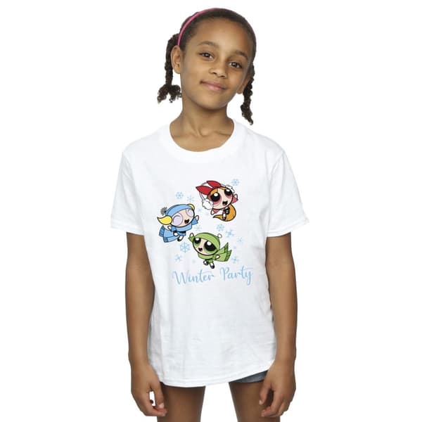 The Powerpuff Girls Girls Girls Winter Party Cotton T-Shirt