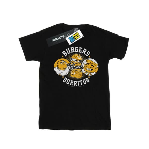 DC Comics T-shirt i bomull för flickor Teen Titans Go Burgers Vs Burritos