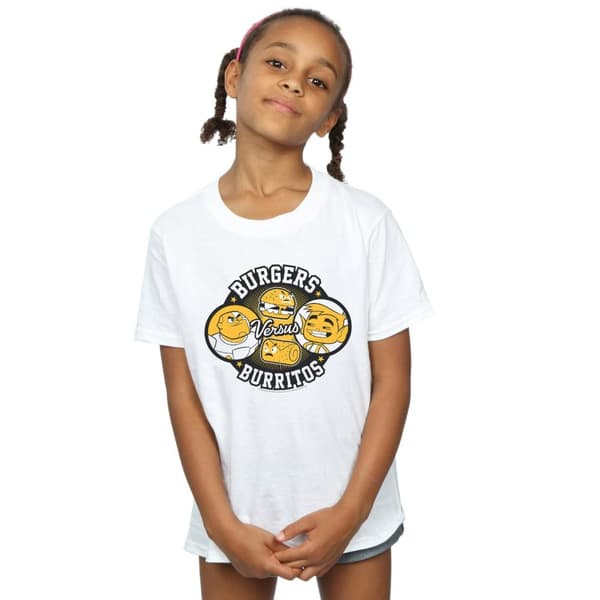 DC Comics Girls Teen Titans Go Burgers Vs Burritos Cotton T-Shirt