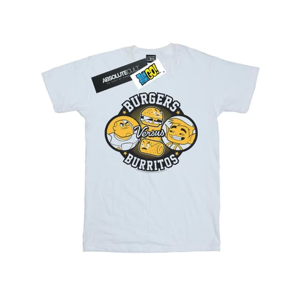 DC Comics Girls Teen Titans Go Burgers Vs Burritos Cotton T-Shirt