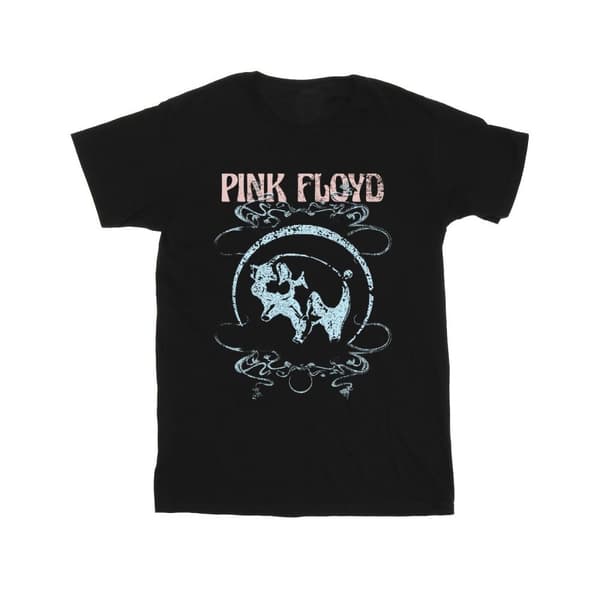 Pink Floyd Pig Swirls T-shirt i bomull för flickor