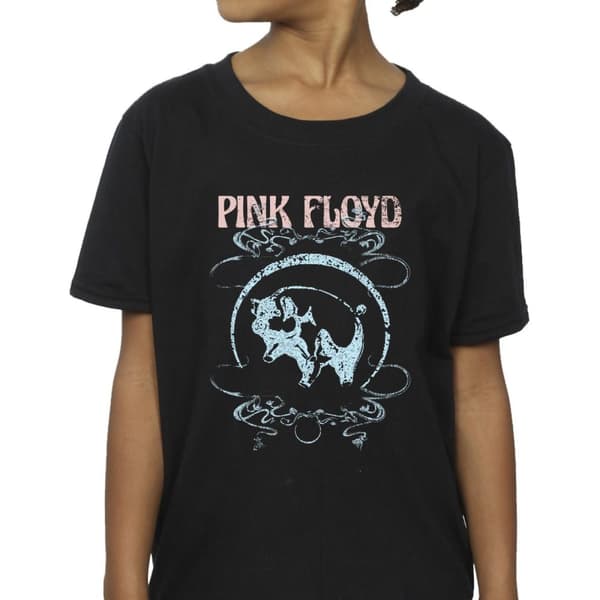 Pink Floyd Pig Swirls T-shirt i bomull för flickor
