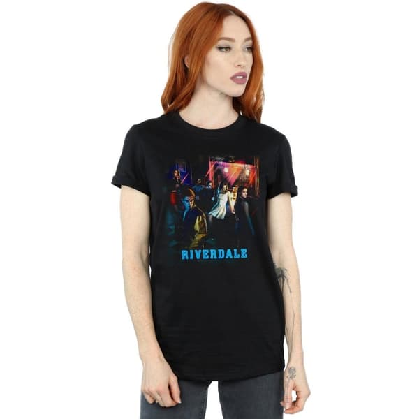 Riverdale Dam/Lady Diner Booth Boyfriend-T-shirt i bomull