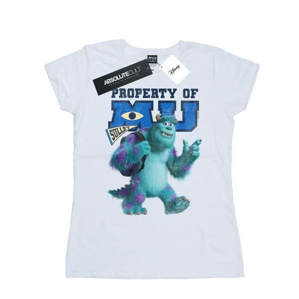 Disney Dam/Tjej Monsters University Sulley - Bomulls-T-shirt med MU-egenskaper