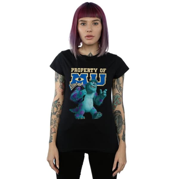 Disney Dam/Tjej Monsters University Sulley - Bomulls-T-shirt med MU-egenskaper