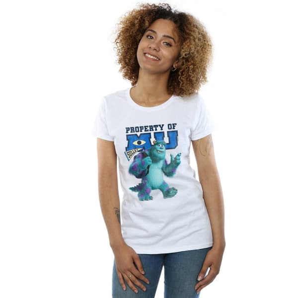 Disney Dam/Tjej Monsters University Sulley - Bomulls-T-shirt med MU-egenskaper