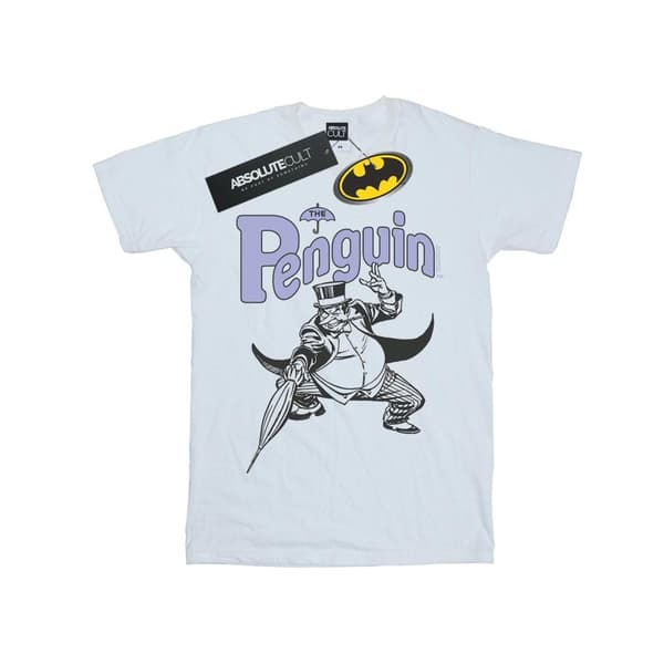 DC Comics Girls Penguin Mono Action Pose Cotton T-Shirt