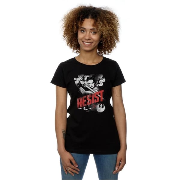 Star Wars Womens/Ladies The Last Jedi Rey Resist Cotton T-Shirt