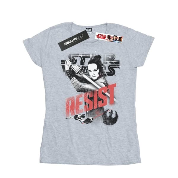 Star Wars Womens/Ladies The Last Jedi Rey Resist Cotton T-Shirt