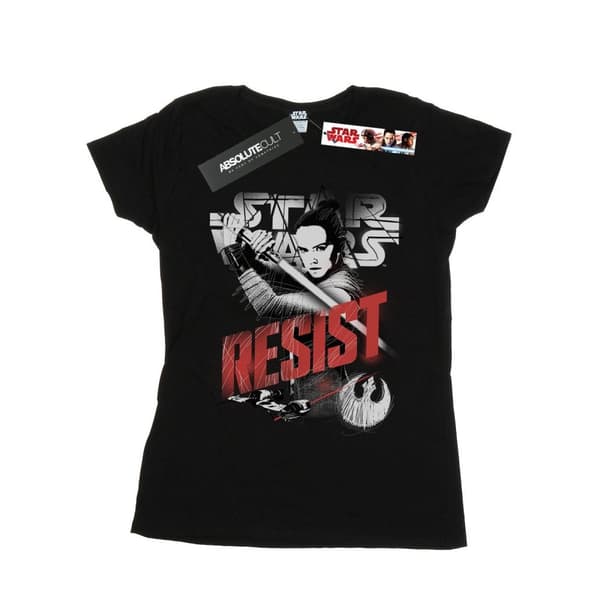 Star Wars Womens/Ladies The Last Jedi Rey Resist Cotton T-Shirt