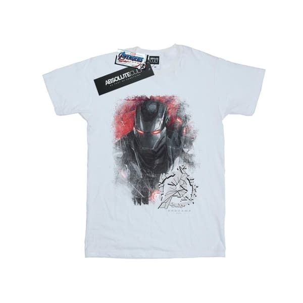 Marvel Mens Avengers Endgame War Machine T-shirt med borstad textur