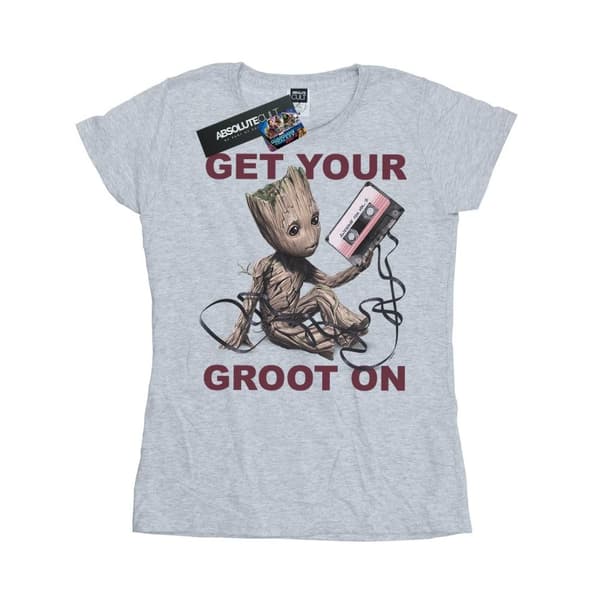 Marvel Womens/Ladies Guardians Of The Galaxy Get Your Groot On Cotton T-Shirt