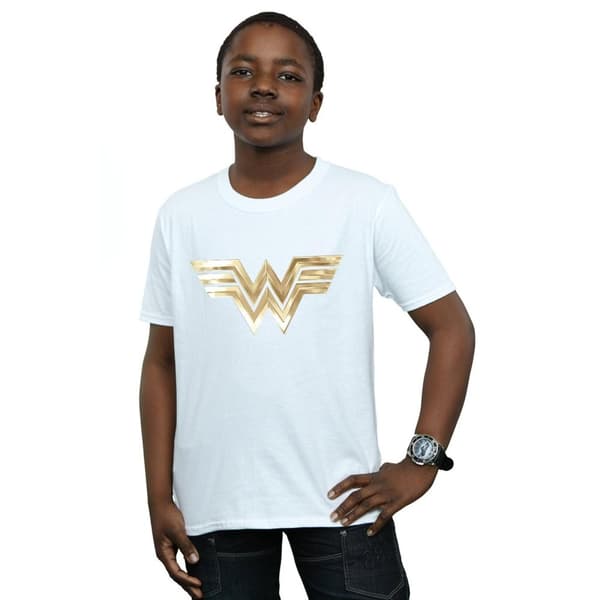 DC Comics Wonder Woman 84 T-shirt med guldemblem för pojkar