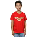 Miniatyrbild 2 av 3: DC Comics Wonder Woman 84 T-shirt med guldemblem för pojkar