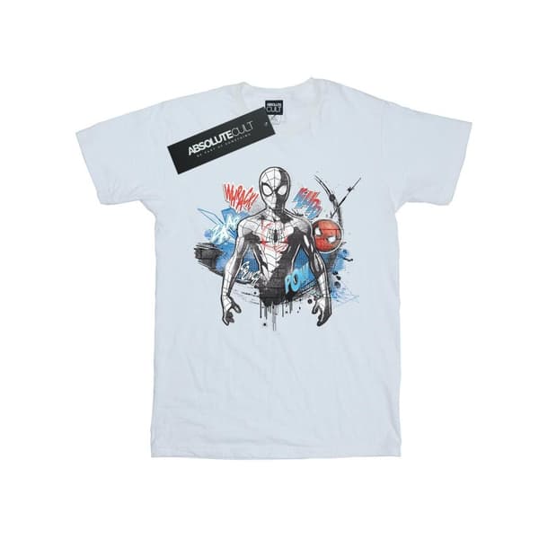 Marvel Spider-Man Graffiti Pose T-shirt i bomull för flickor