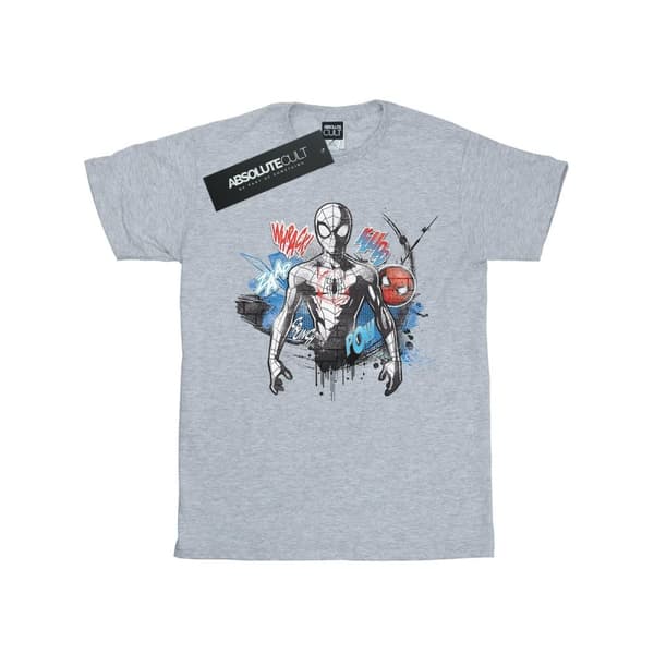 Marvel Spider-Man Graffiti Pose T-shirt i bomull för flickor