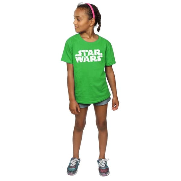 Star Wars T-shirt i bomull med jullogo för flickor