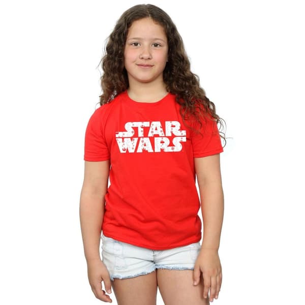 Star Wars T-shirt i bomull med jullogo för flickor