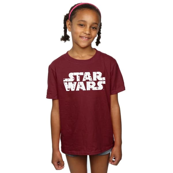 Star Wars T-shirt i bomull med jullogo för flickor