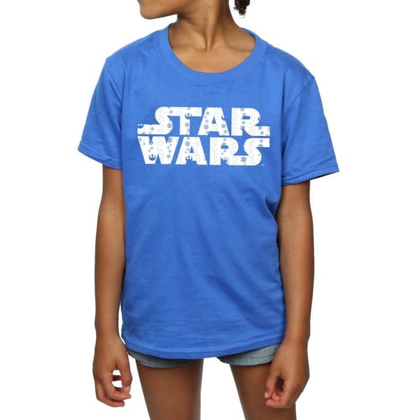 Star Wars T-shirt i bomull med jullogo för flickor