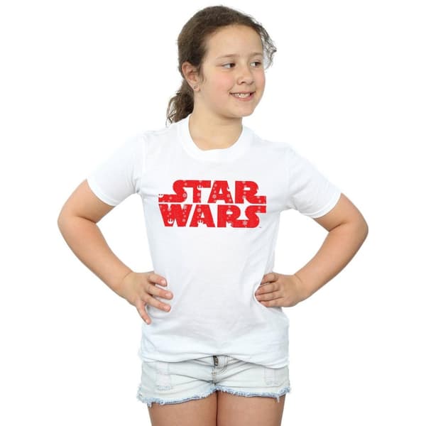 Star Wars T-shirt i bomull med jullogo för flickor