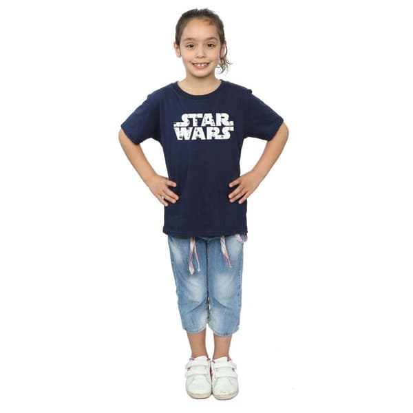 Star Wars T-shirt i bomull med jullogo för flickor