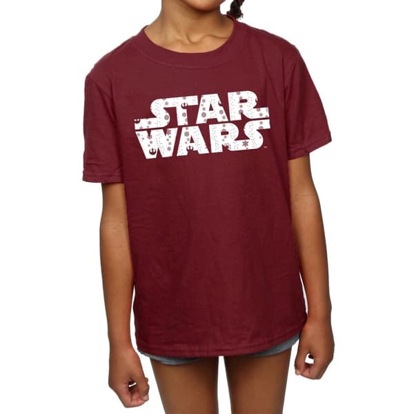 Star Wars T-shirt i bomull med jullogo för flickor