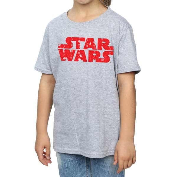 Star Wars T-shirt i bomull med jullogo för flickor