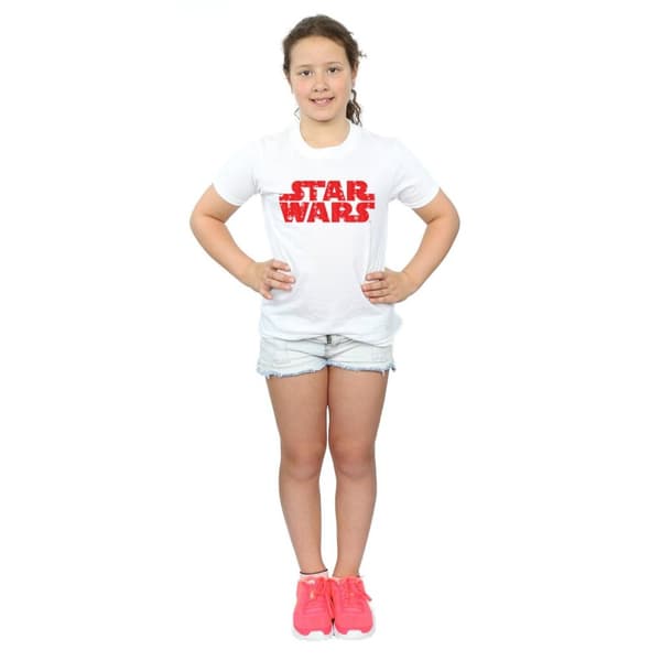 Star Wars T-shirt i bomull med jullogo för flickor