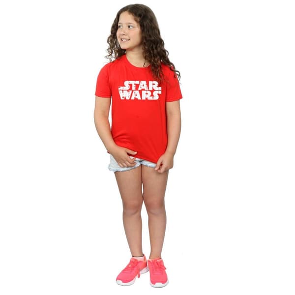 Star Wars T-shirt i bomull med jullogo för flickor