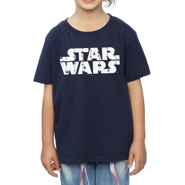 Star Wars T-shirt i bomull med jullogo för flickor