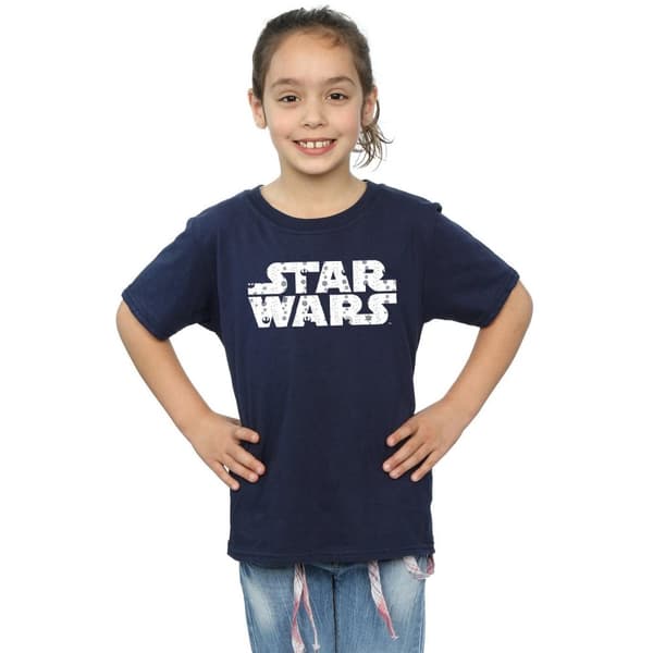 Star Wars T-shirt i bomull med jullogo för flickor