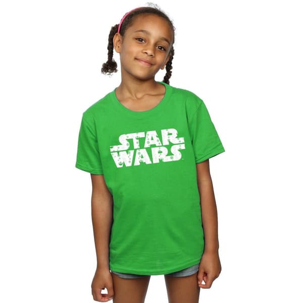 Star Wars T-shirt i bomull med jullogo för flickor