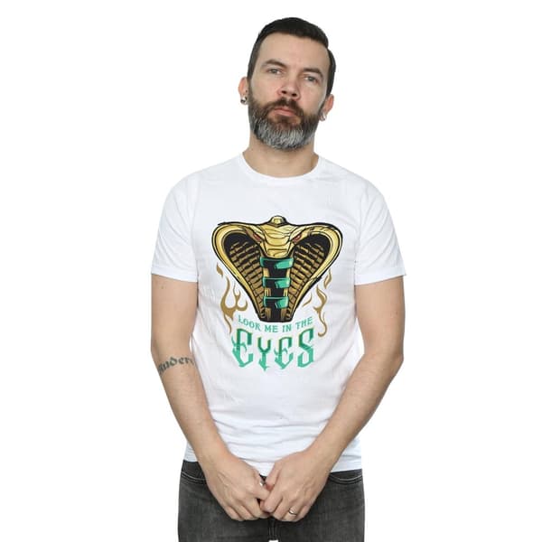 Disney Mens Aladdin Movie Jafar Snake Eyes T-Shirt