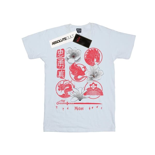 Disney Dam/Lady Mulan Movie Icons Boyfriend T-shirt i bomull