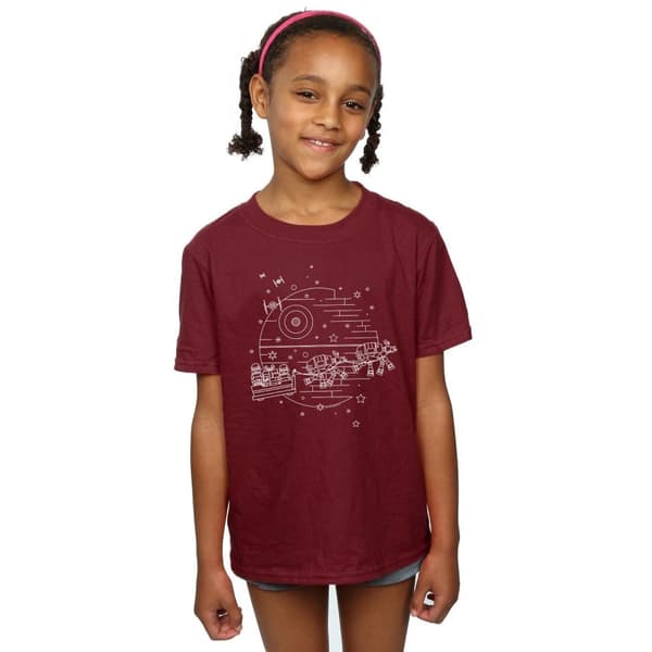 Star Wars Girls Death Star Sleigh Cotton T-Shirt