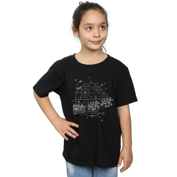 Star Wars Girls Death Star Sleigh Cotton T-Shirt