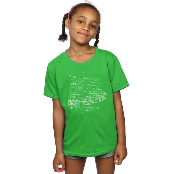 Star Wars Girls Death Star Sleigh Cotton T-Shirt
