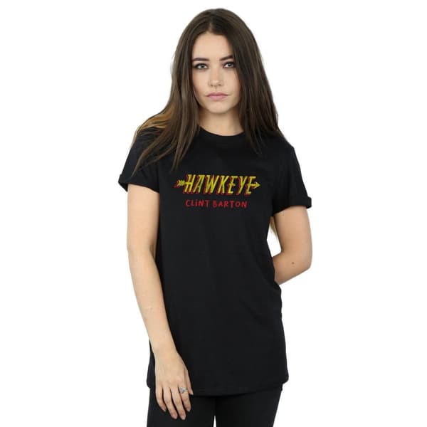 Marvel Womens/Ladies Hawkeye AKA Clint Barton Cotton Boyfriend T-Shirt