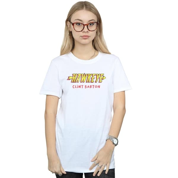 Marvel Womens/Ladies Hawkeye AKA Clint Barton Cotton Boyfriend T-Shirt